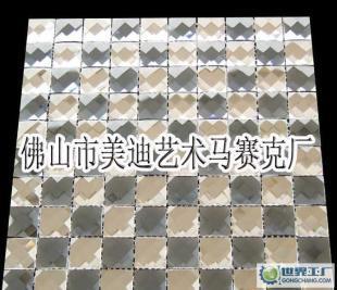 高档KTV装修首选 灰色+银色13面磨边镜马赛克建材解析